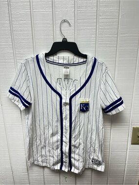 Victoria’s Secret PINK Women’s Small Kansas City Royals Pinstripe Jersey MLB